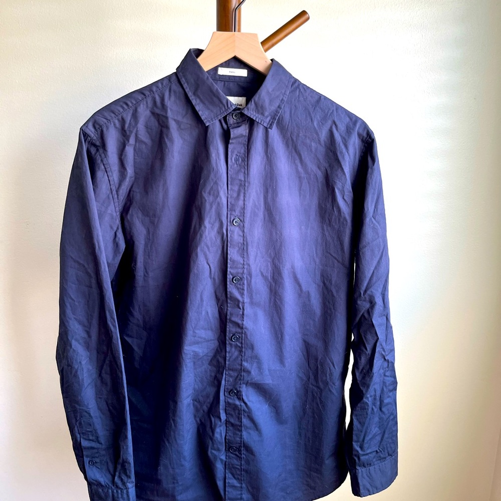 Frank & Oak Stanley navy dress shirt